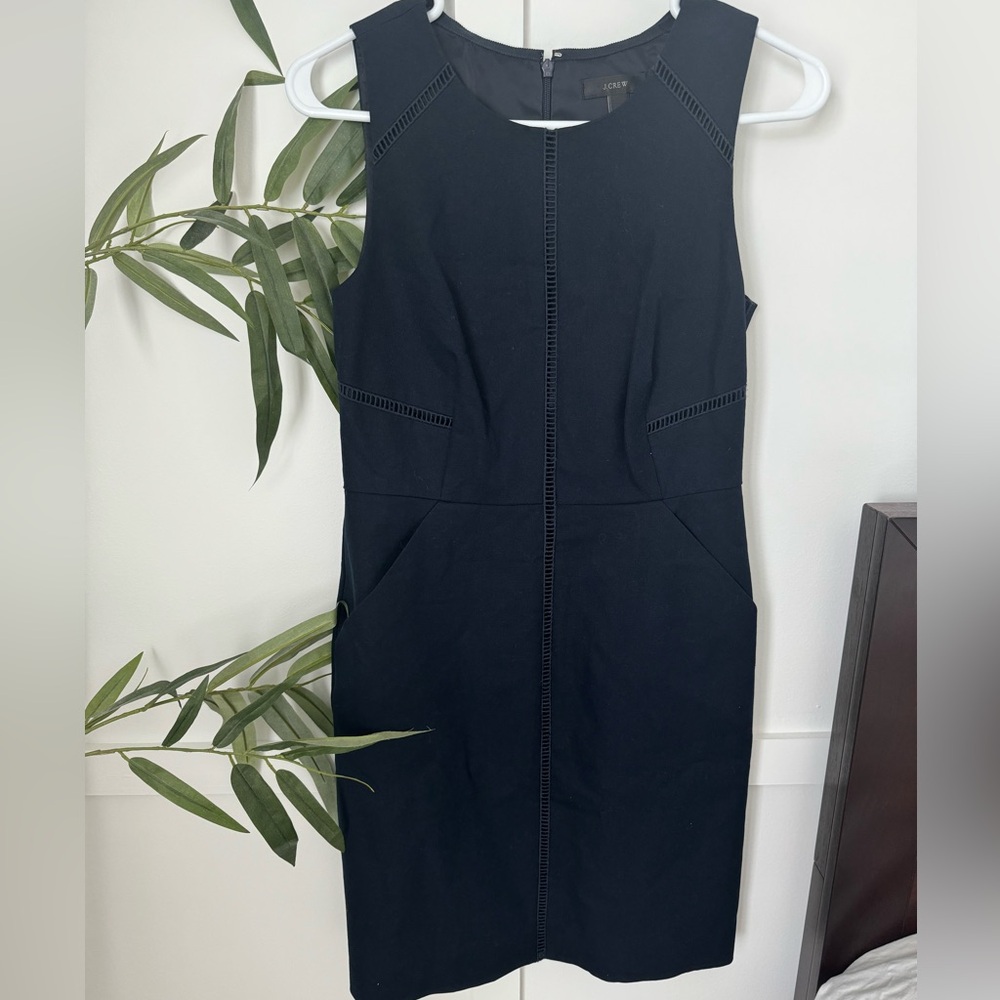 J. Crew navy shift dress size 4P